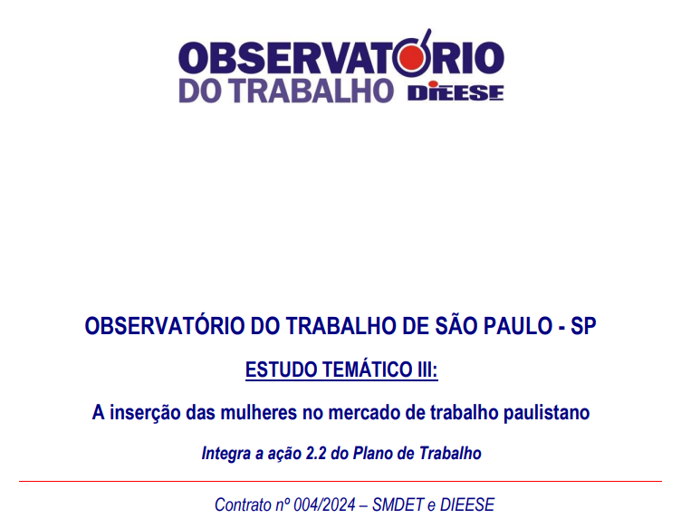 Capa de A inserção das mulheres no mercado de trabalho paulistano